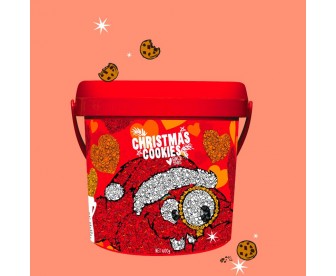 Cookie Time 圣诞曲奇饼干桶 原味巧克力 600克 （保质期：2022.06）